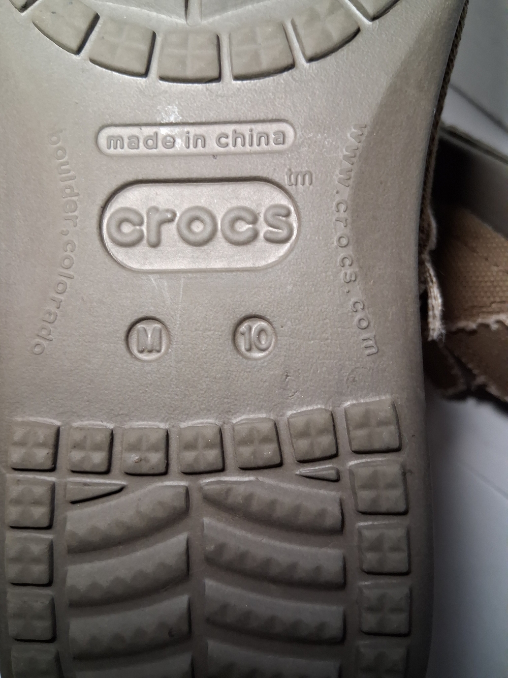 Crocs Venture Santa Cruz 10128 Sz 10 Loafers Canvas Slip On Shoes Brown - Picture 7 of 7